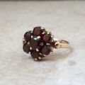 Reserved – Garnet Cluster Ring in 9ct Gold