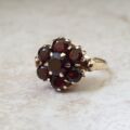 Reserved – Garnet Cluster Ring in 9ct Gold