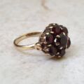 Reserved – Garnet Cluster Ring in 9ct Gold