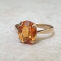 Citrine Solitaire Ring in 9ct Gold
