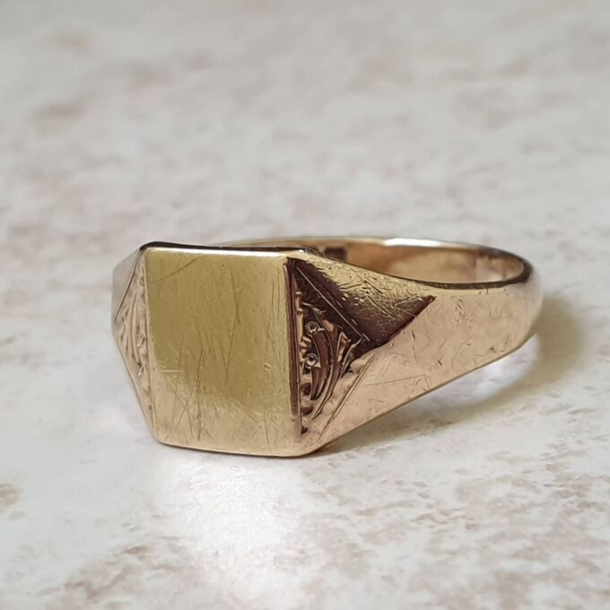 Square Signet Ring in 9ct Gold