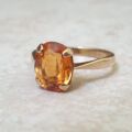 Citrine Solitaire Ring in 9ct Gold