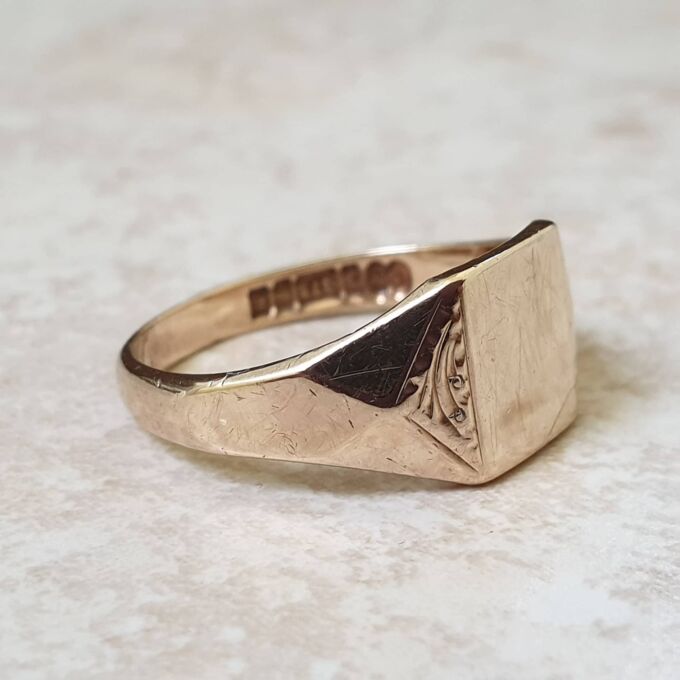 Square Signet Ring in 9ct Gold