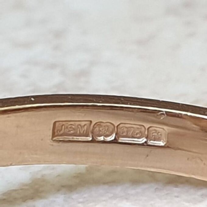 Garnet Solitaire Ring in 9ct Gold