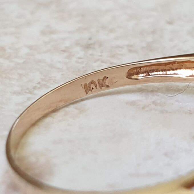 East West Blue Topaz Solitaire Ring in 9ct Gold