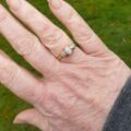 Reserved – Opal and Diamond Trilogy Ring in 9ct Gold