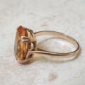 Oval Citrine Solitaire Ring in 9ct Gold