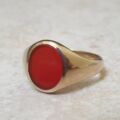 Carnelian Signet Ring in 9ct Gold