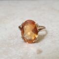 Oval Citrine Solitaire Ring in 9ct Gold