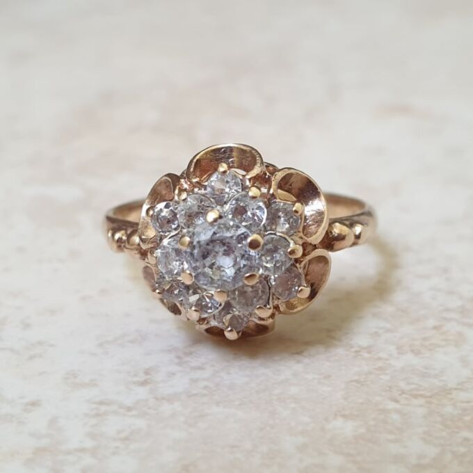 Spinel Cluster Ring in 9ct Gold