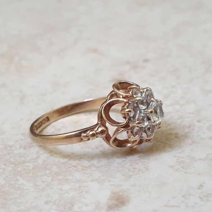 Spinel Cluster Ring in 9ct Gold