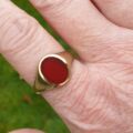 Carnelian Signet Ring in 9ct Gold