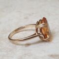 Oval Citrine Solitaire Ring in 9ct Gold