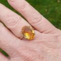 Oval Citrine Solitaire Ring in 9ct Gold
