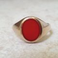 Carnelian Signet Ring in 9ct Gold