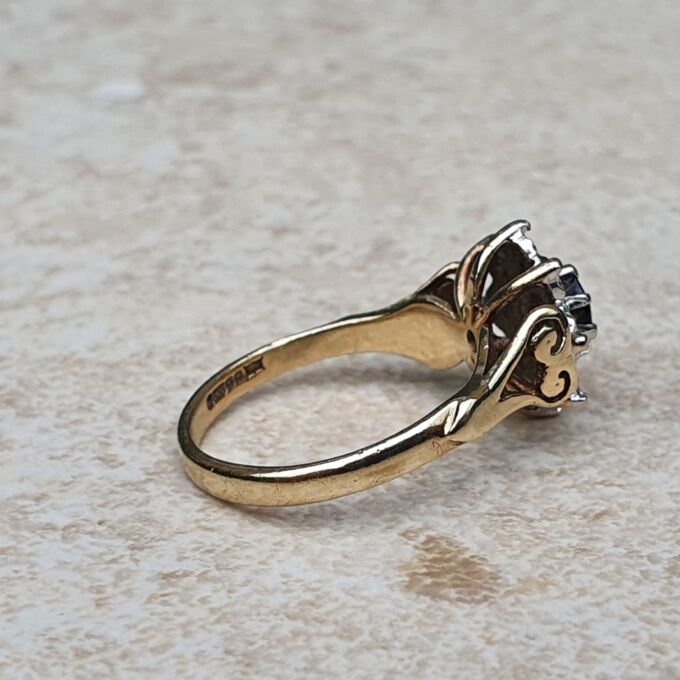 Sapphire and Diamond Ring in 9ct Gold