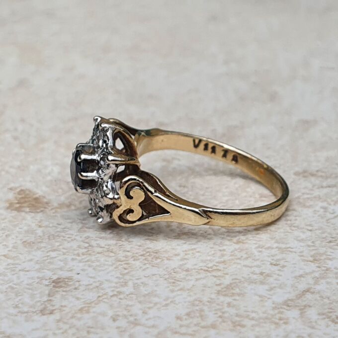 Sapphire and Diamond Ring in 9ct Gold