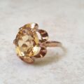 Citrine Solitaire Ring in 9ct Gold