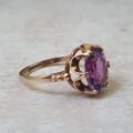Amethyst Solitaire Ring in 9ct Gold