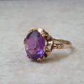 Amethyst Solitaire Ring in 9ct Gold