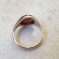 Banded Agate Signet Ring in 9ct Gold