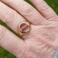 Banded Agate Signet Ring in 9ct Gold