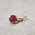 Carnelian Ball and Claw Pendant Fob in 9ct Gold