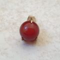 Carnelian Ball and Claw Pendant Fob in 9ct Gold