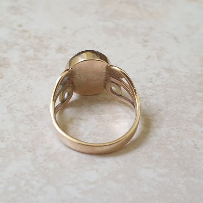 Onyx Solitaire Ring in 9ct Gold