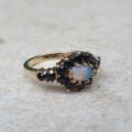 Opal and Sapphire Ring in 9ct Gold