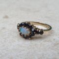Opal and Sapphire Ring in 9ct Gold