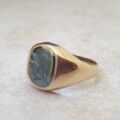 Hematite Centurion Signet Ring in 9ct Gold