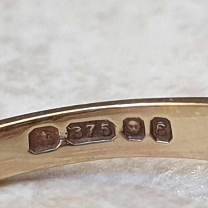 Two Row Sapphire Ring in 9ct Gold