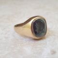 Hematite Centurion Signet Ring in 9ct Gold