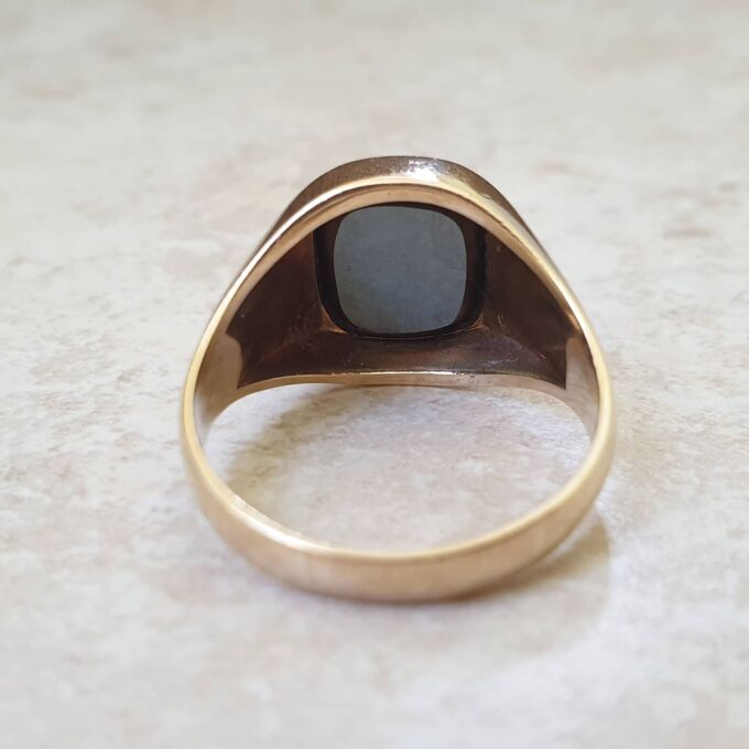 Hematite Centurion Signet Ring in 9ct Gold