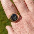 Hematite Centurion Signet Ring in 9ct Gold