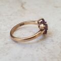 Amethyst Flower Cluster Ring in 9ct Gold