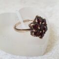 Garnet Cluster Ring in 9ct Gold
