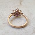 Amethyst Flower Cluster Ring in 9ct Gold