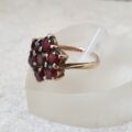 Garnet Cluster Ring in 9ct Gold