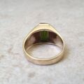 Green Tourmaline Signet Ring in 9ct Gold