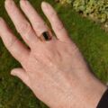 Green Tourmaline Signet Ring in 9ct Gold