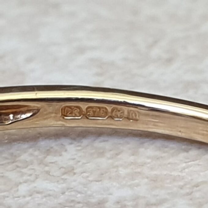 Three Stone Tanzanite Ring in 9ct Gold