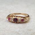 Edwardian Ruby and Diamond Ring in 18ct Gold