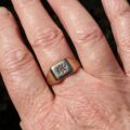 Star Set Diamond Signet Ring in 9ct Gold
