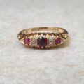 Edwardian Ruby and Diamond Ring in 18ct Gold
