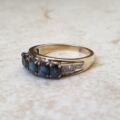 Five Stone Sapphire Ring in 14ct Gold