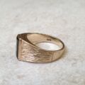 Green Tourmaline Signet Ring in 9ct Gold
