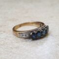 Five Stone Sapphire Ring in 14ct Gold