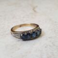 Five Stone Sapphire Ring in 14ct Gold